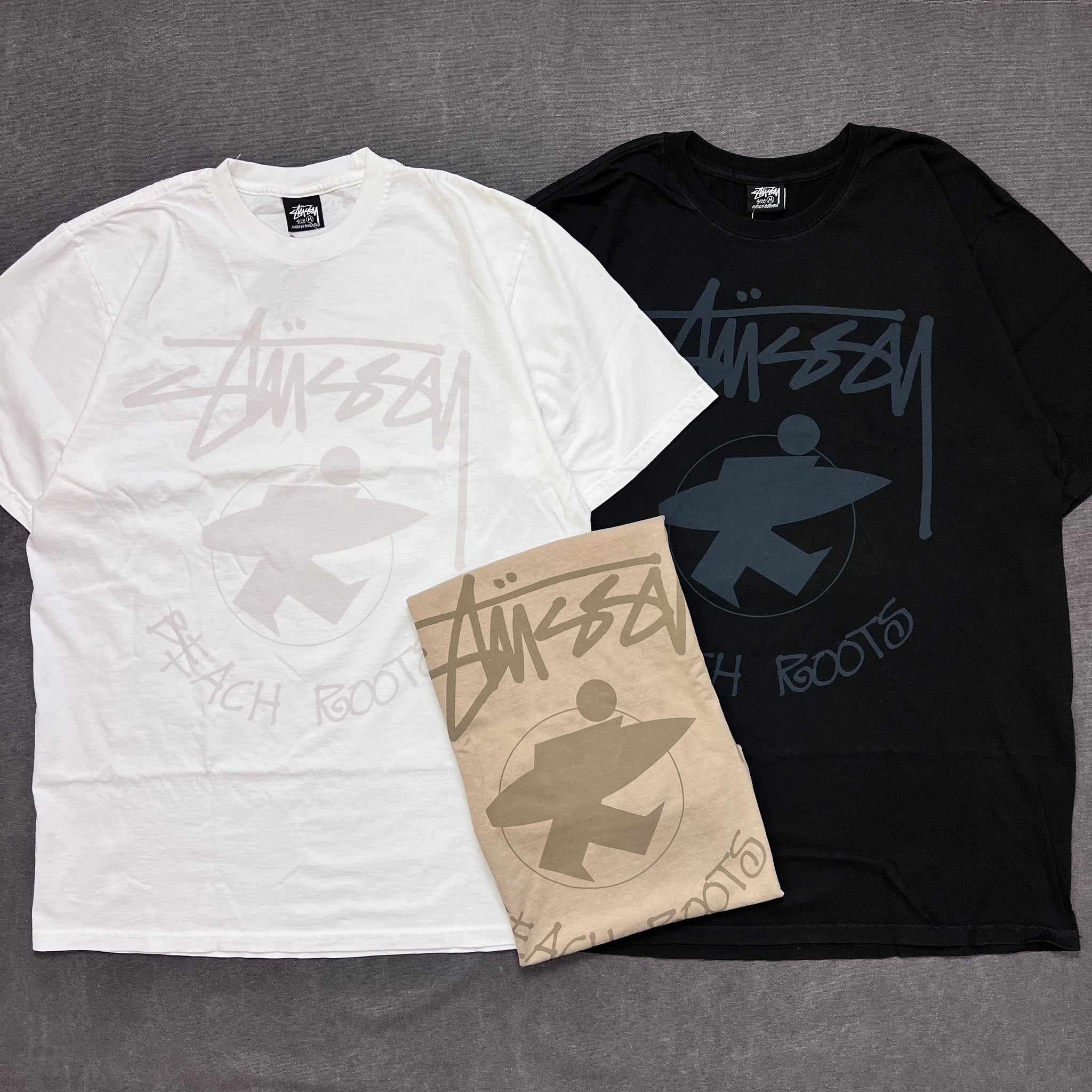 STUSSY BEACH ROOTS TEE PIGMENT DYED