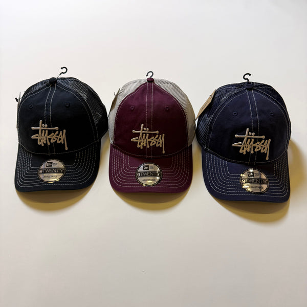 STUSSY NEW ERA 9TWENTY WASHED BASIC TRUCKER