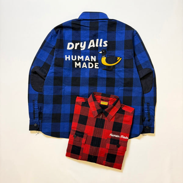 HUMAN MADE CHECK HALF-ZIP SHIRT HM31SH009