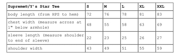 SUPREME Y' S STAR TEE