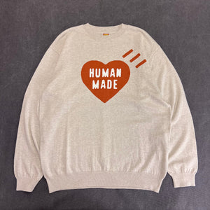 HUMAN MADE HEART L/S KNIT SWEATER PINK - スウェット