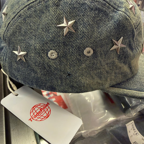 SUPREME STARS STUDDED DENIM CAMP CAP