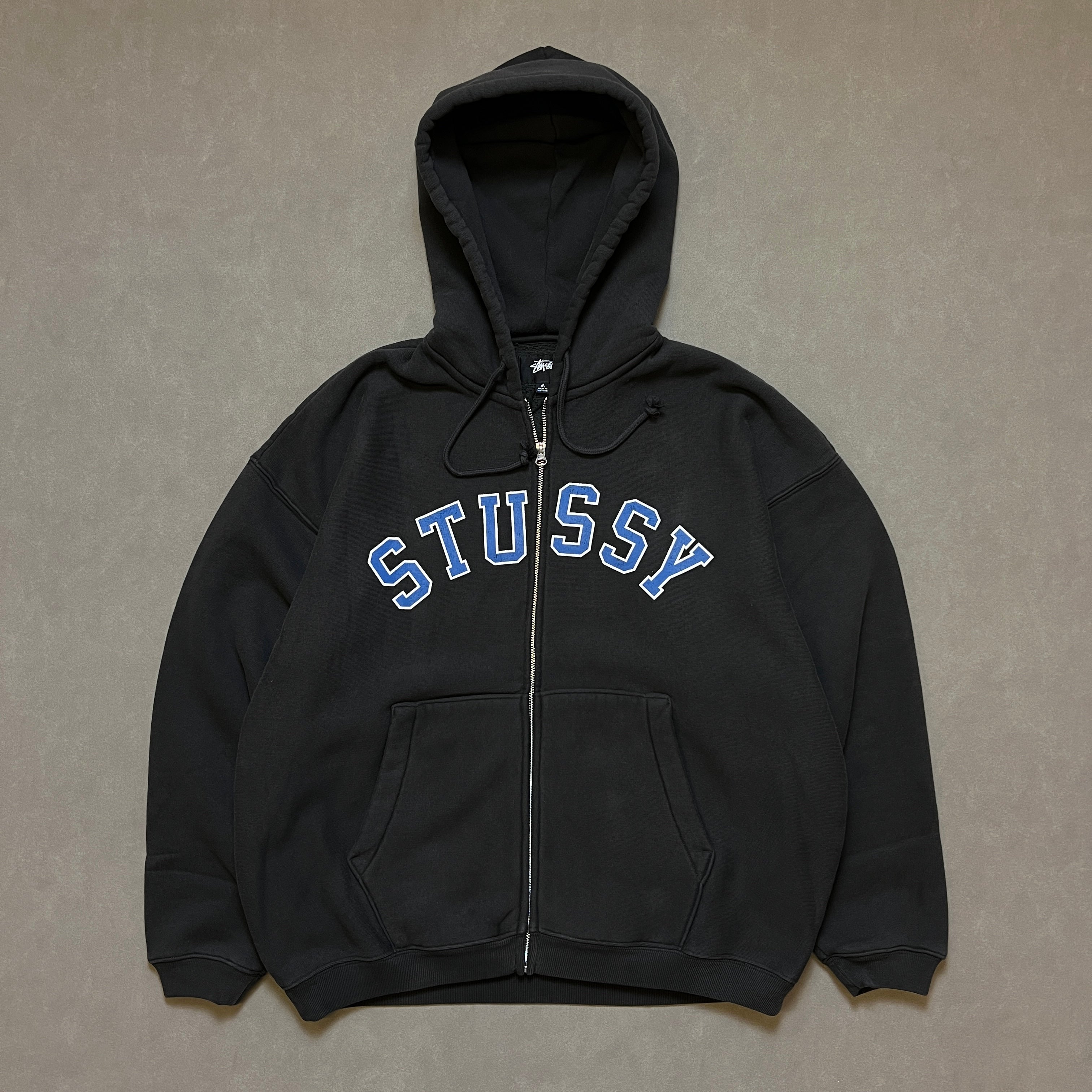 Stussy Faded Graphic Zip Hoodie Washed Black ステューシー Stussy Faded Graphic Zip Hoodie Washed Black Men's - FW24 - US