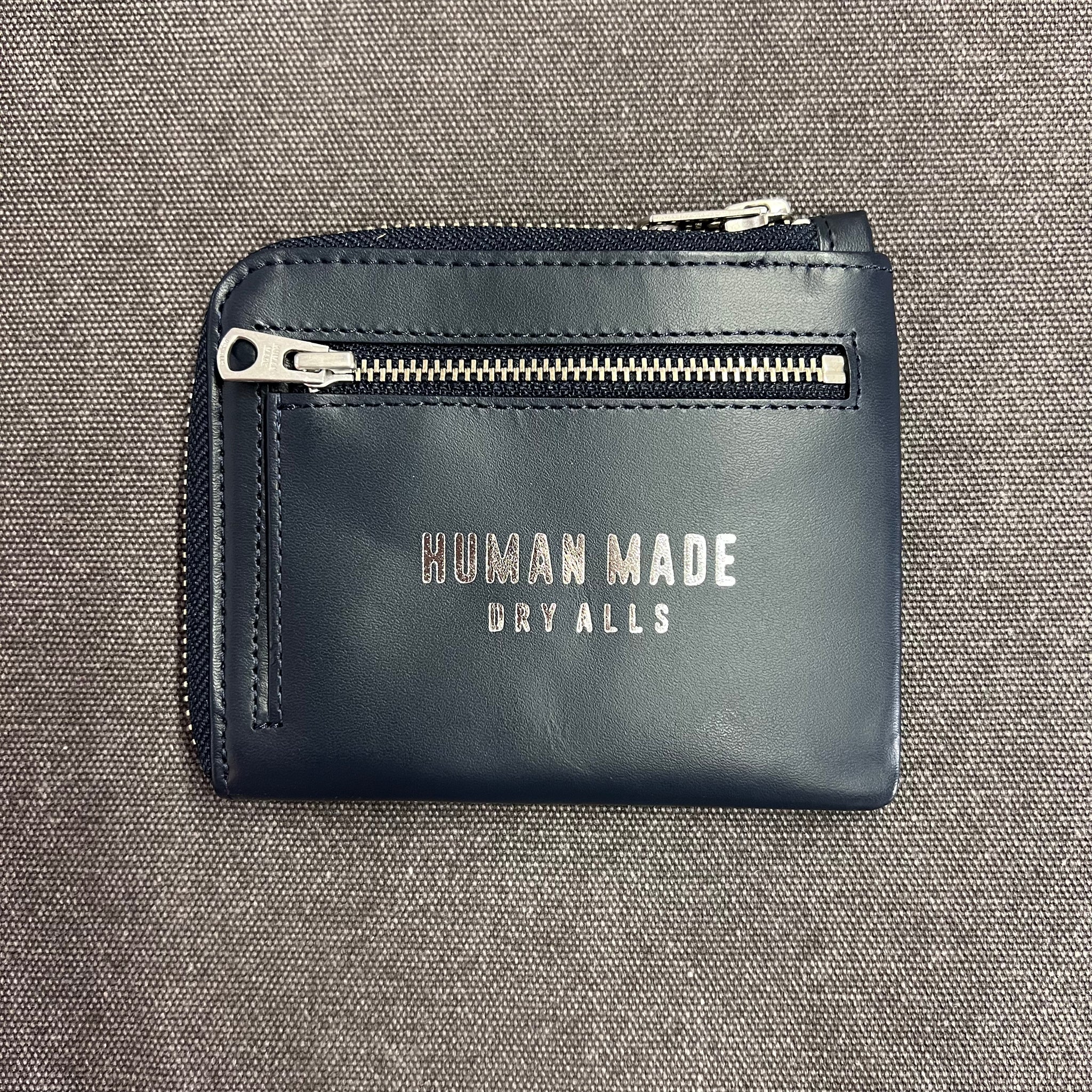 小物 HUMAN MADE LEATHER WALLET 小物 HUMAN MADE LEATHER ZIP WALLET NAVY HUMAN MADE LEATHER