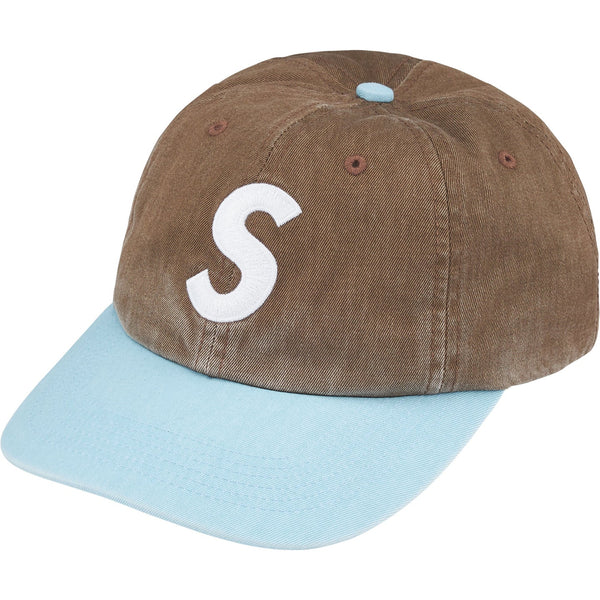 SUPREME PIGMENT COATED 2 TONE S LOGO 6 PANEL