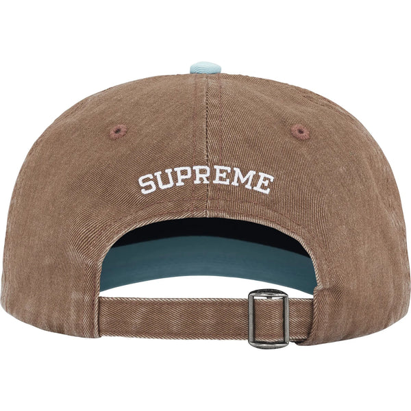 SUPREME PIGMENT COATED 2 TONE S LOGO 6 PANEL