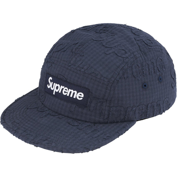 SUPREME MONOGRAM GINGHAM CAMP CAP