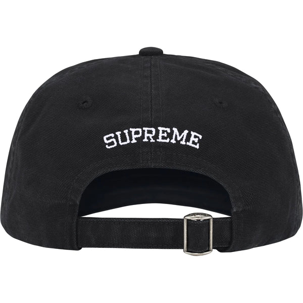 SUPREMEWASHED CANVAS S LOGO 6-PANEL