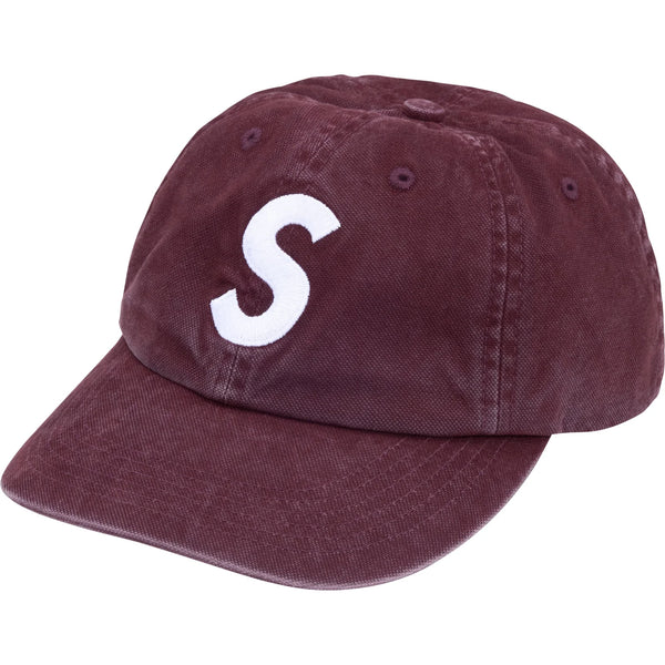 SUPREMEWASHED CANVAS S LOGO 6-PANEL