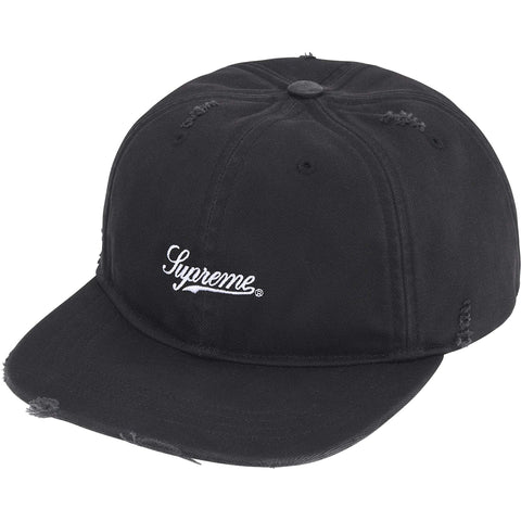 SUPREME DISTRESSED SCRIPT 6-PANEL