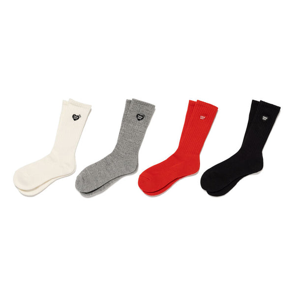 HUMAN MADE PILE SOCKS(BLACK HEART)