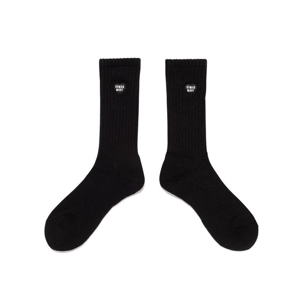 HUMAN MADE PILE SOCKS(BLACK HEART)