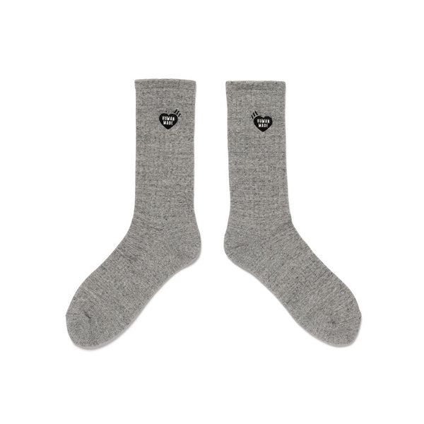 HUMAN MADE PILE SOCKS(BLACK HEART)