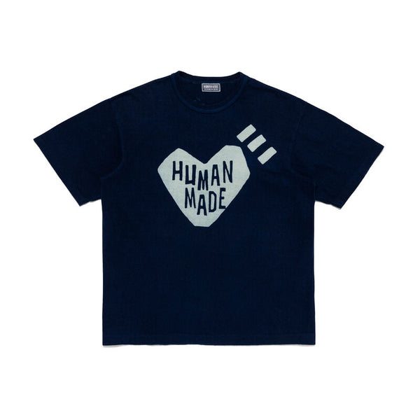 HUMAN MADE NINGENSEI AIZOME HEART T-SHIRT HM31CS070