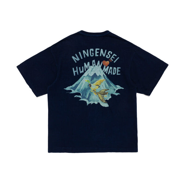 HUMAN MADE NINGENSEI AIZOME WA GRAPHIC T-SHIRT HM31CS081