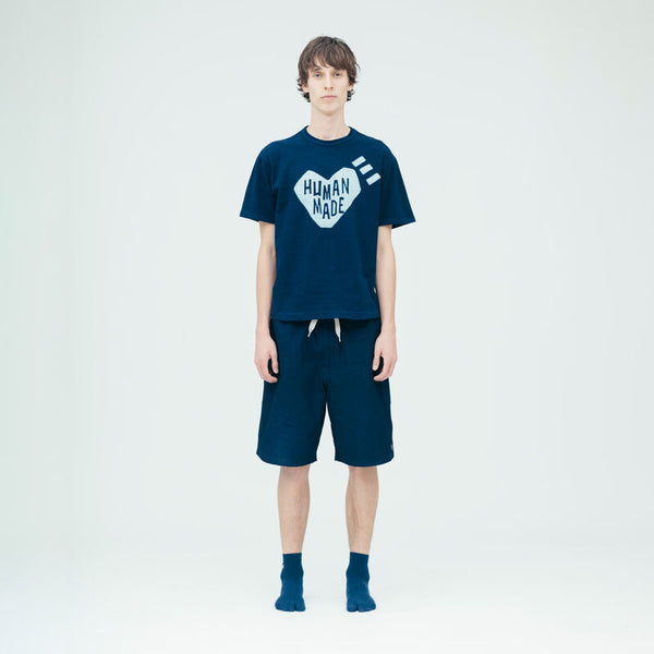 HUMAN MADE NINGENSEI AIZOME HEART T-SHIRT HM31CS070