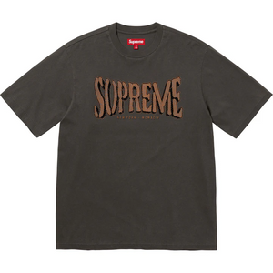 SUPREME FLOCKED WASHED S/S TOP