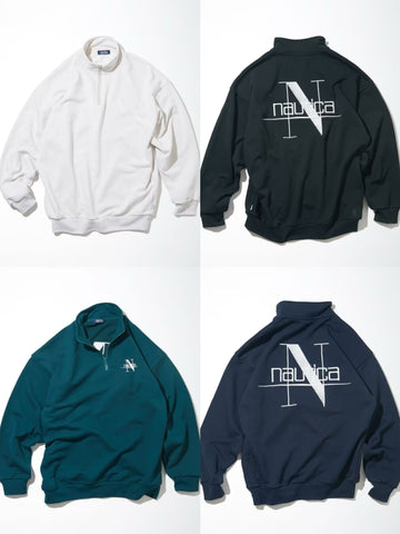 [PRE ORDER]-NAUTICA JP Back Embroidery Logo Cadet Collar Sweatshirt
