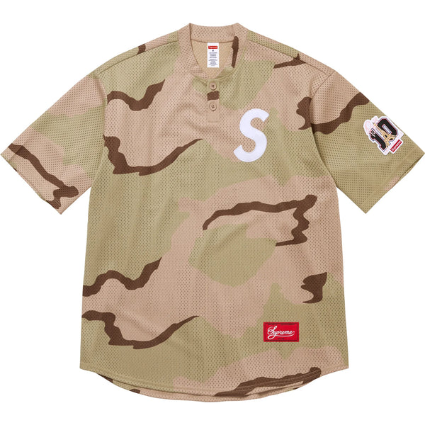 SUPREME SHOP S LOGO BASEBALL HENLEY