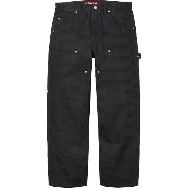 SUPREME JACQUARD LOGOS DOUBLE KNEE DENIM JEAN