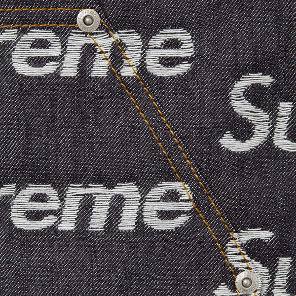 SUPREME JACQUARD LOGOS DOUBLE KNEE DENIM JEAN
