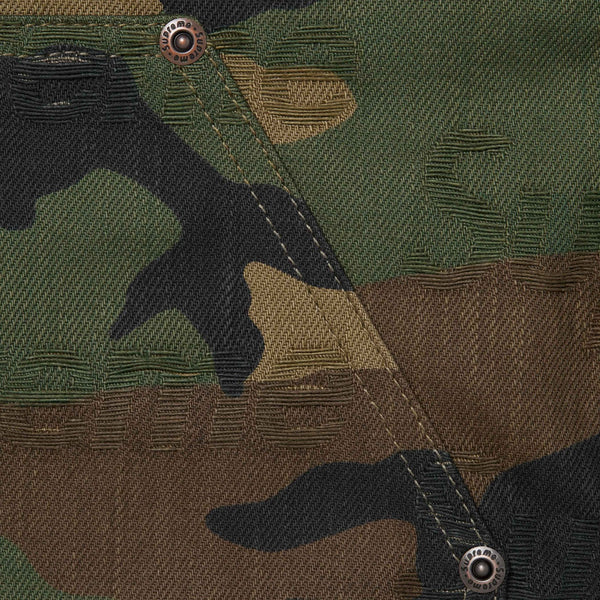 SUPREME JACQUARD LOGOS DOUBLE KNEE DENIM JEAN