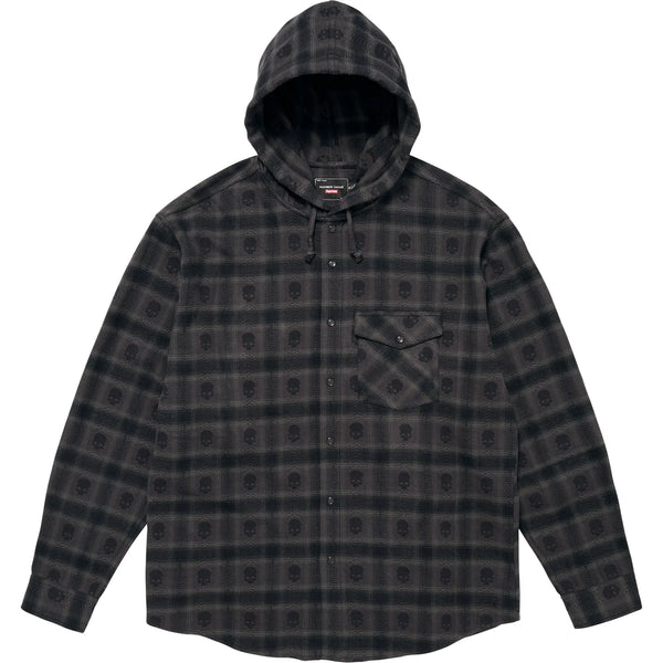 SUPREME NUMBER (N)INE HOODED FLANNEL SHIRT