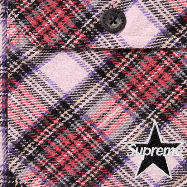 SUPREME THERMAL LINED ZIP UP FLANNEL SHIRT