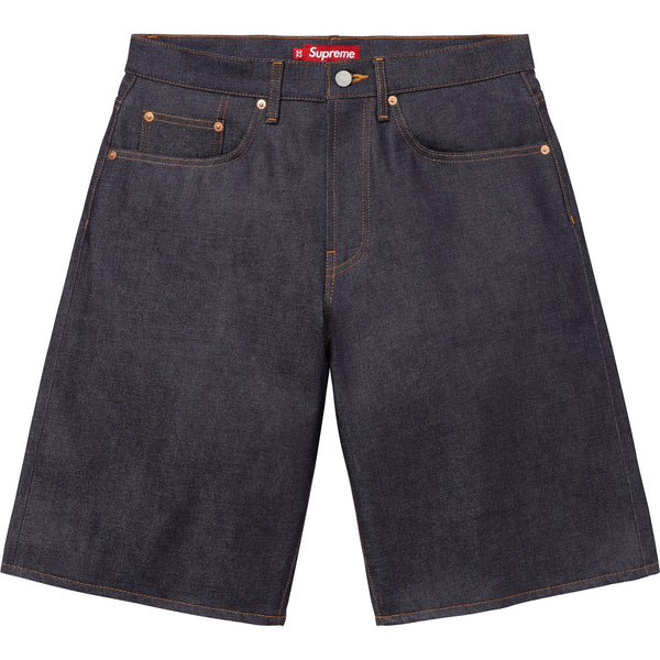 SUPREME RIGID BAGGY SELVEDGE DENIM SHORT SS25