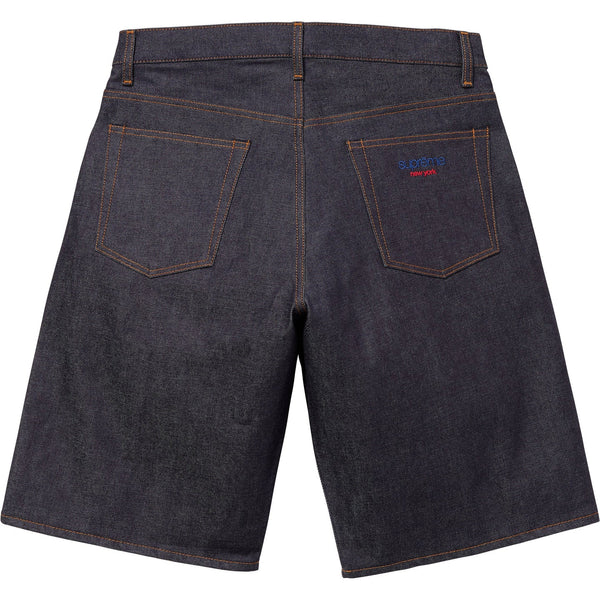 SUPREME RIGID BAGGY SELVEDGE DENIM SHORT SS25