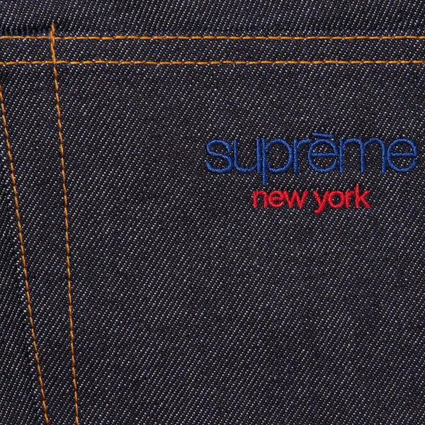 SUPREME RIGID BAGGY SELVEDGE DENIM SHORT SS25