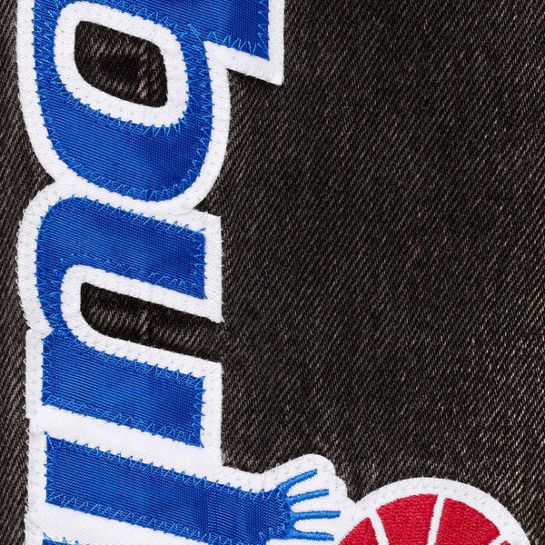 SUPREME MITCHELL & NESS WASHINGTON BULLETS BAGGY DENIM SHORT