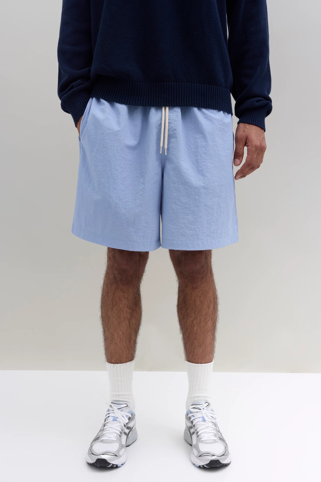 [PRE ORDER]-JJJJOUND CAMPER SHORT "BABY BLUE" SS25