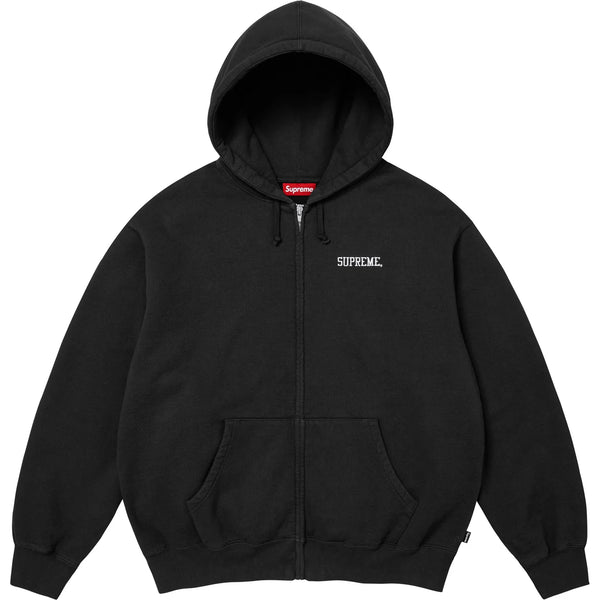 SUPREME BLESSED APPLIQUE ZIP UP HOODED SWEATSHIRT