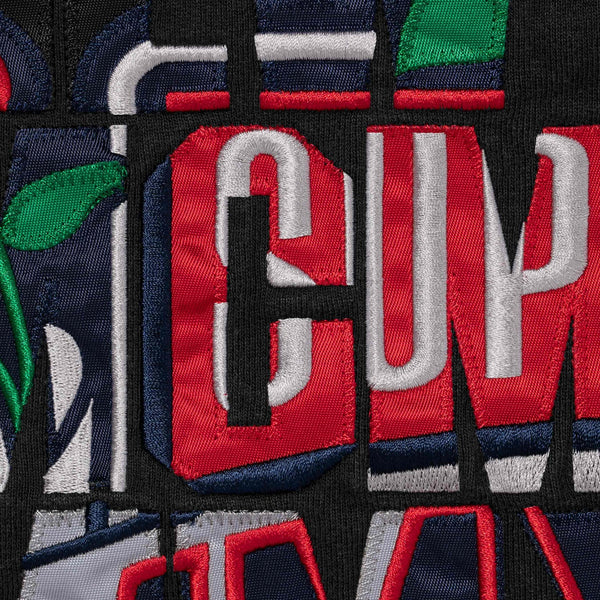 SUPREME BLESSED APPLIQUE ZIP UP HOODED SWEATSHIRT