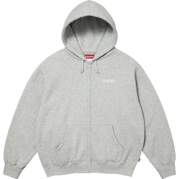 SUPREME BLESSED APPLIQUE ZIP UP HOODED SWEATSHIRT