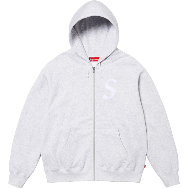 SUPREME S LOGO ZIP UP HOODED SWEATSHIRT