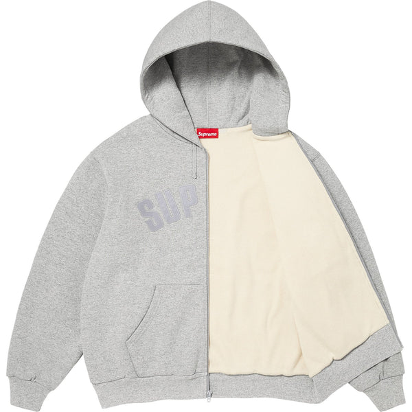 SUPREME ARC THERMAL LINED ZIP UP HOODED SWEATSHIRT