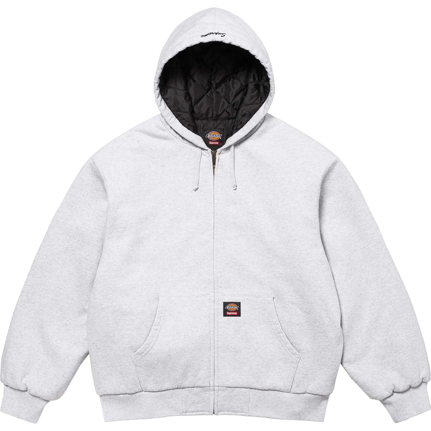 SUPREME DICKIES QUILTED LINED ZIP UP HOODED SWEATSHIRT – Trade SUPREME DICKIES QUILTED LINED ZIP UP HOODED SWEATSHIRT – Trade