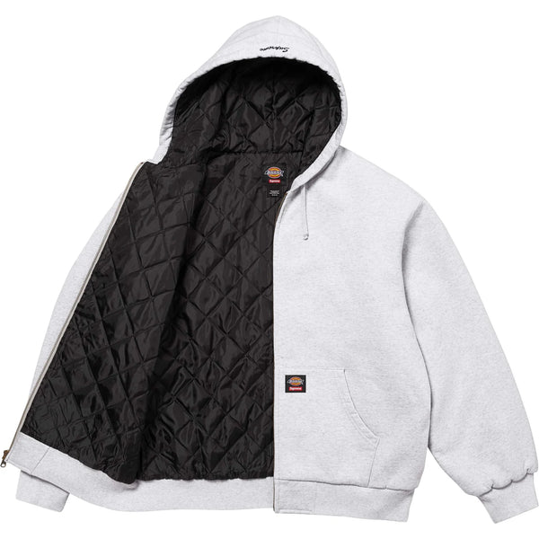 SUPREME DICKIES QUILTED LINED ZIP UP HOODED SWEATSHIRT