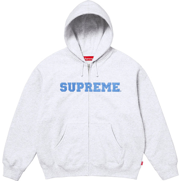 SUPREME COLLEGIATE APPLIQUE ZIP UP HOODED SWEATSHIRT