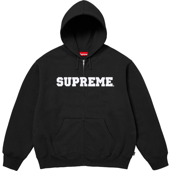 SUPREME COLLEGIATE APPLIQUE ZIP UP HOODED SWEATSHIRT