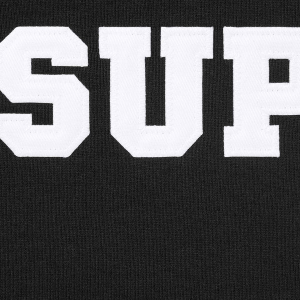 SUPREME COLLEGIATE APPLIQUE ZIP UP HOODED SWEATSHIRT
