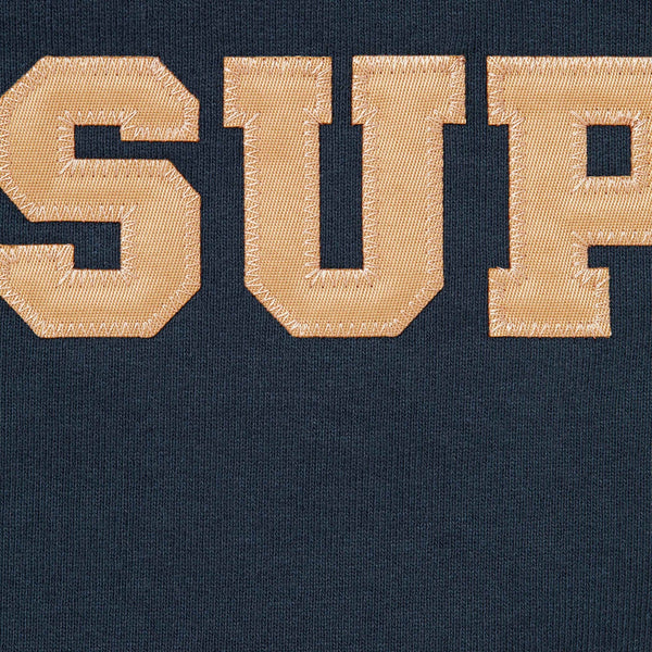 SUPREME COLLEGIATE APPLIQUE ZIP UP HOODED SWEATSHIRT