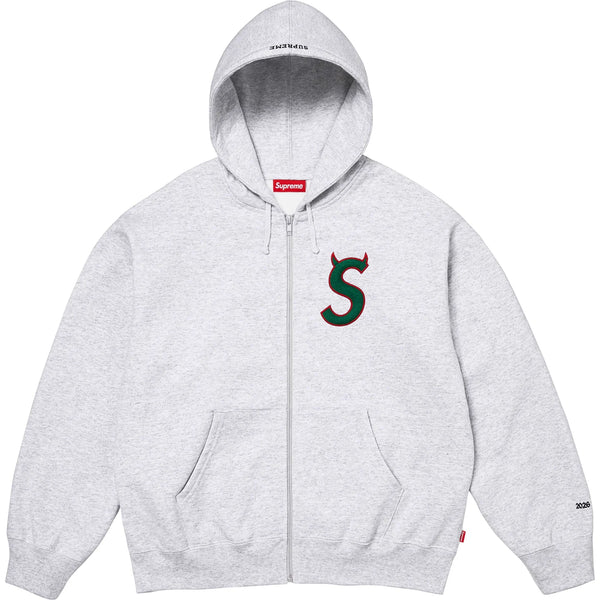 SUPREME DEVIL S LOGO ZIP UP HOODED SWEATSHIRT