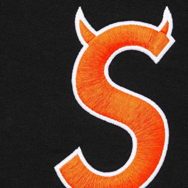 SUPREME DEVIL S LOGO ZIP UP HOODED SWEATSHIRT