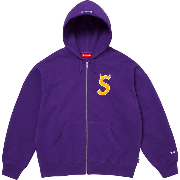 SUPREME DEVIL S LOGO ZIP UP HOODED SWEATSHIRT