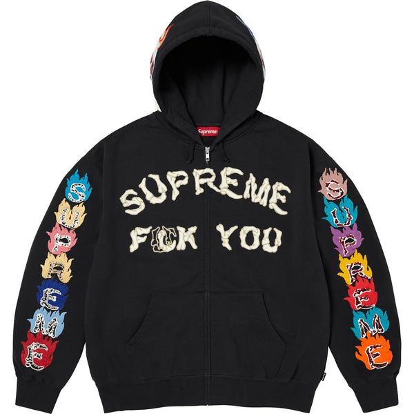 SUPREME FUCK YOU ZIP UP HOODED SWEATSHIRT