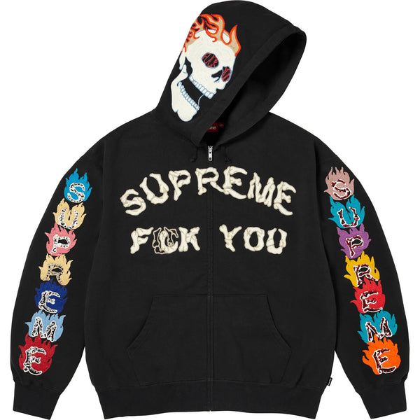 SUPREME FUCK YOU ZIP UP HOODED SWEATSHIRT
