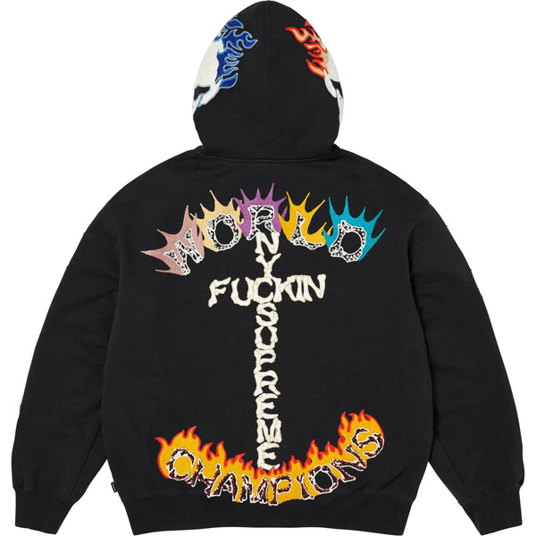 SUPREME FUCK YOU ZIP UP HOODED SWEATSHIRT